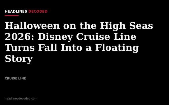 Title card for the article: Halloween on the High Seas 2026: Disney Cruise Line Turns Fall Into a Floating Story