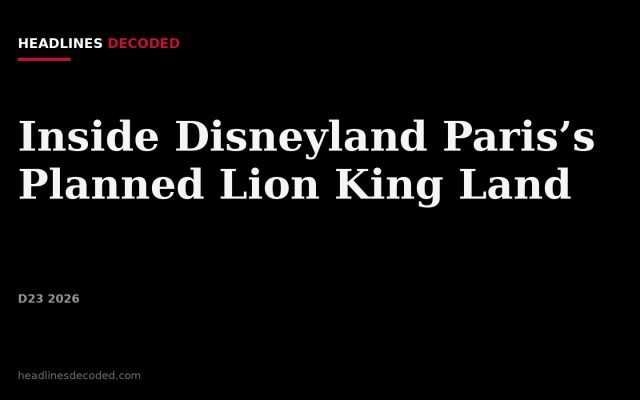 Title card for the article: Inside Disneyland Paris’s Planned Lion King Land