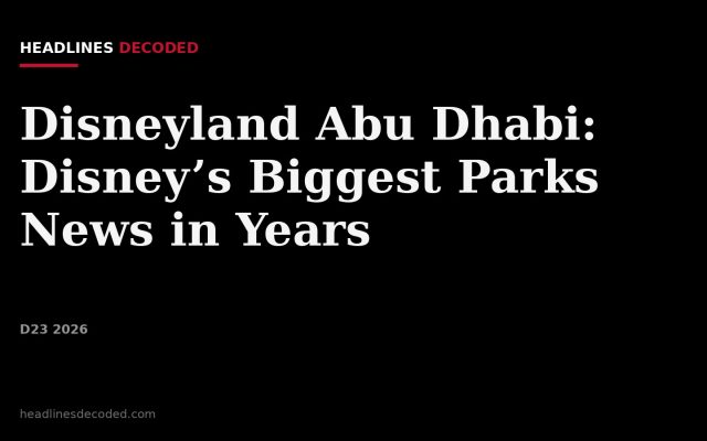 Title card for the article: Disneyland Abu Dhabi: Disney’s Biggest Parks News in Years