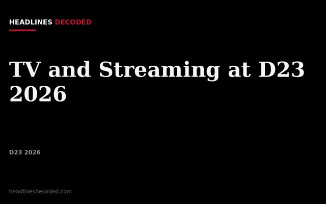 Title card for the article: TV and Streaming at D23 2026