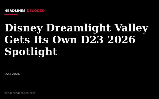 Title card for the article: Disney Dreamlight Valley Gets Its Own D23 2026 Spotlight