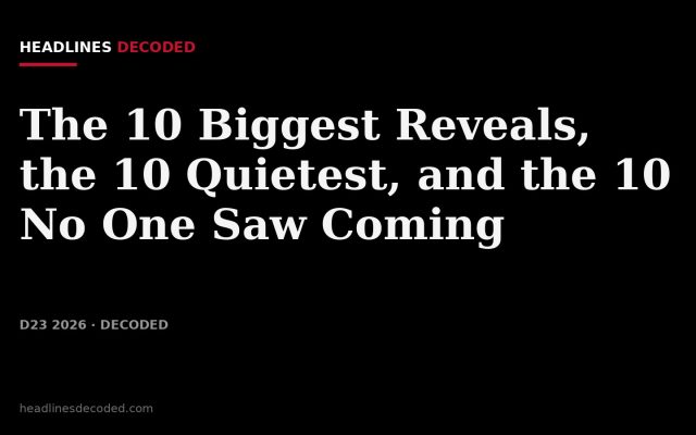 Title card: the biggest, quietest and most surprising reveals of D23 2026