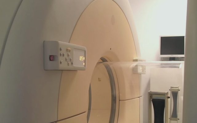 A large medical imaging scanner in a clinical facility