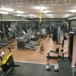 The equipment floor of a modern gym or health club